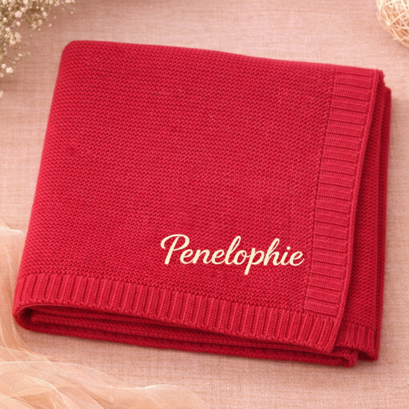 Personalized Baby Blanket – Soft & Unique – Personalized Embroidered Cotton Blanket