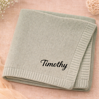 Thumbnail for Personalized Baby Blanket – Soft & Unique – Personalized Embroidered Cotton Blanket