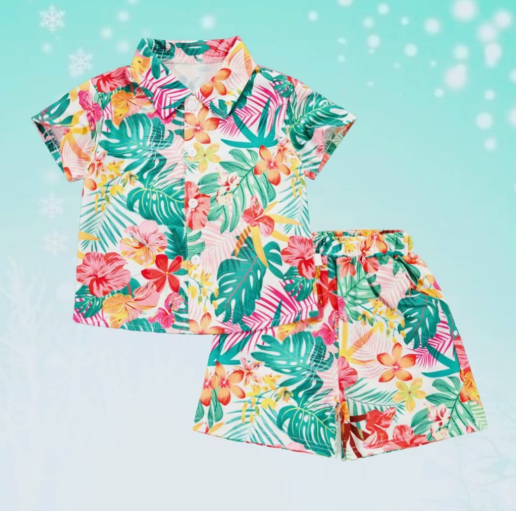 Mini Fashion™ - Fresh & Cheerful - Flowers Boys Set
