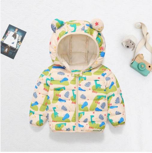 Mini Fashion™ - Polyester winter coat with hood.