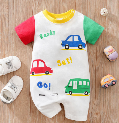 Mini Fashion™ - Comfort For Every Night - Short-Sleeve Pajama Bodysuit