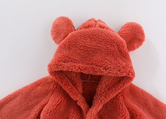 Mini Fashion™ - With Hood - Fleece Romper