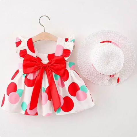 Mini Fashion™ – Sweet & Summery - Fruit Dress (includes FREE straw hat)