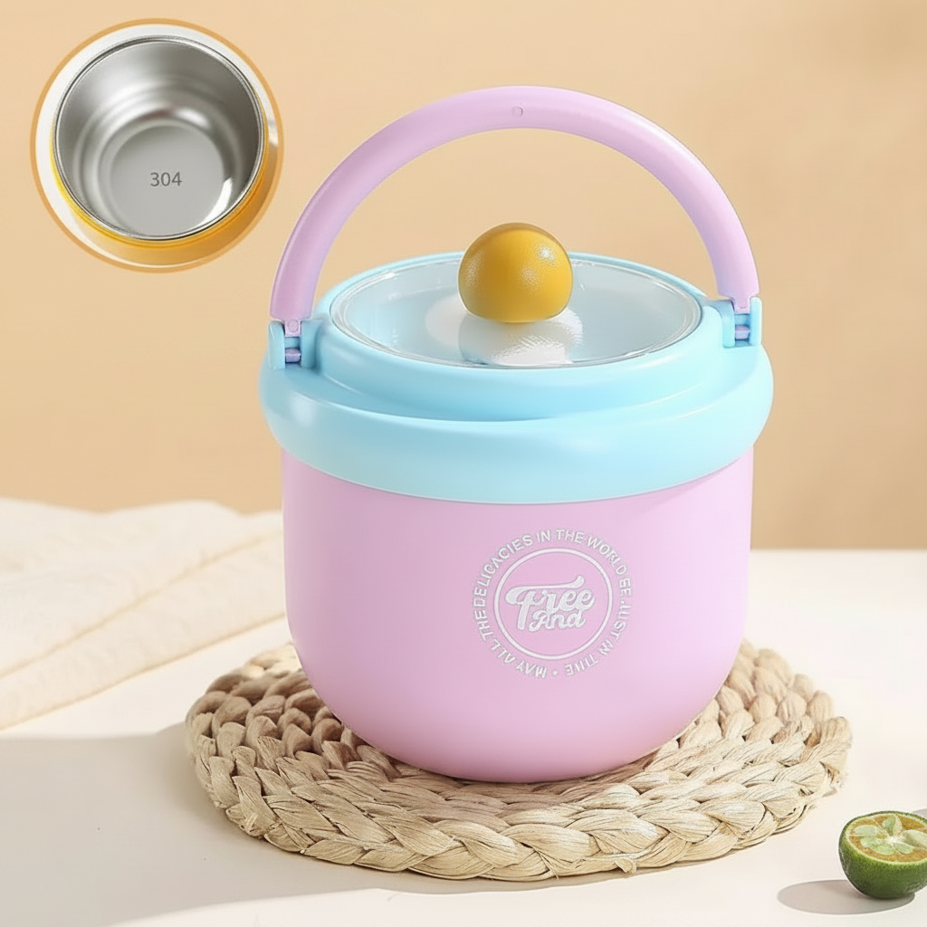 MealMate – Practical & Insulated – Stainless Steel Lunch Bowl with Spoon