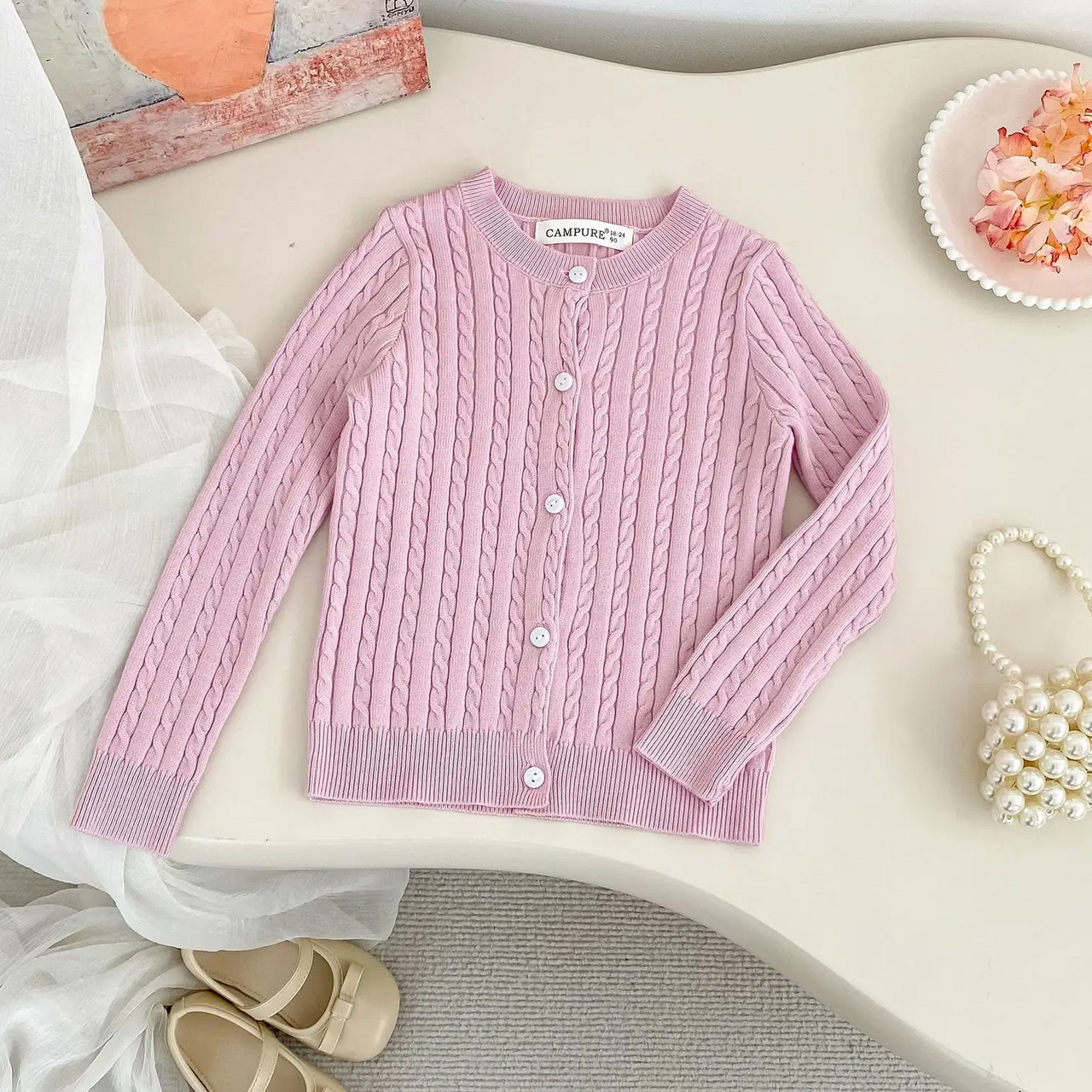 CozyBelle – Elegant & Warm – Knitted Cardigan with Buttons