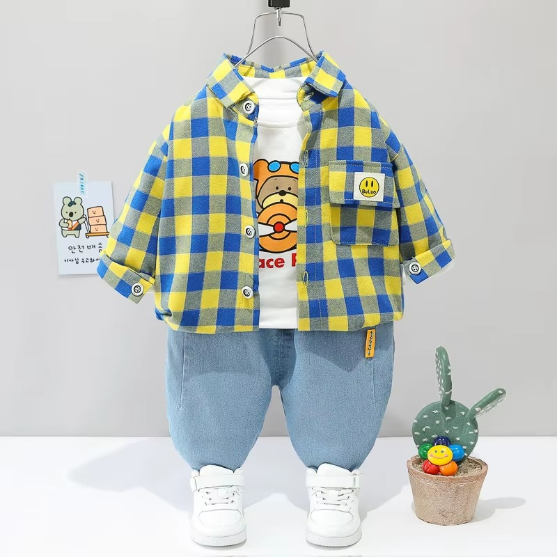 Mini Fashion™ - Toddler & Adventure - 3-Piece Clothing Set Red Baseball Bear