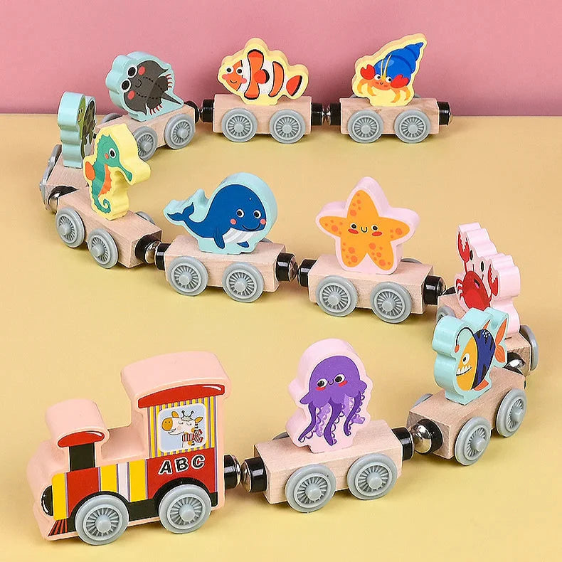 Tiny Express™ – Colors & Shapes - Wooden Train Toys