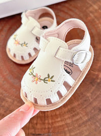 Thumbnail for TinyPetals – Comfort & Style – Baby Sandals with Floral Embroidery