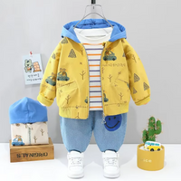 Thumbnail for Mini Fashion™ - Toddler & Adventure - 3-Piece Clothing Set Red Baseball Bear