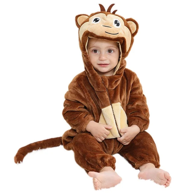 Mini Fashion - Durable & Washable - Animal Romper Onesie (0-24 months)
