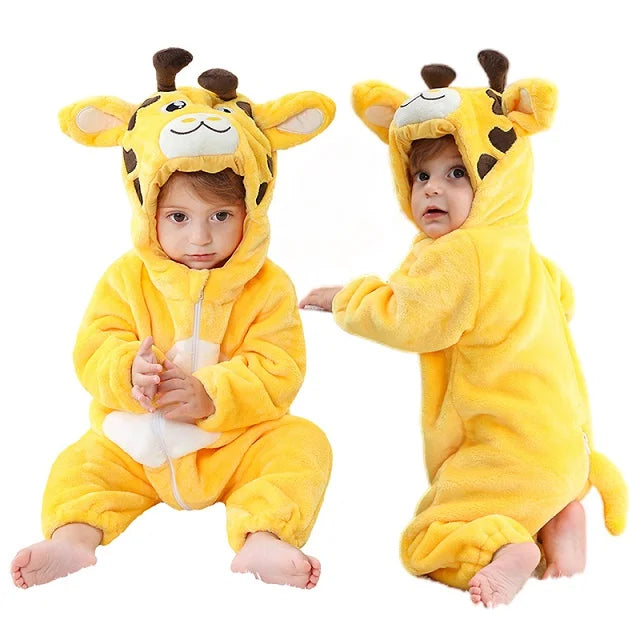 Mini Fashion - Durable & Washable - Animal Romper Onesie (0-24 months)