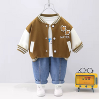 Thumbnail for Mini Fashion™ - Toddler & Adventure - 3-Piece Clothing Set Red Baseball Bear