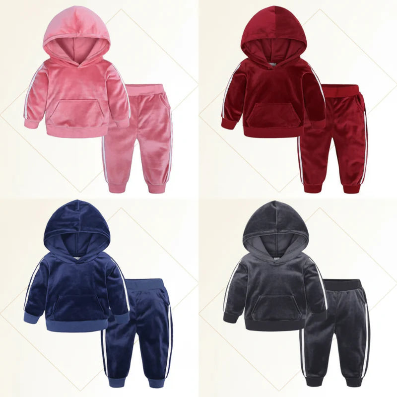 Kids Tales – Warm & Comfortable – Velvet Tracksuit for Kids