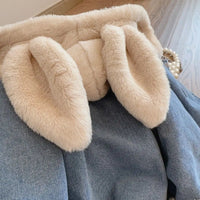 Thumbnail for Girls Bunny Denim Coat – Warm & Comfort – Children's Jacket