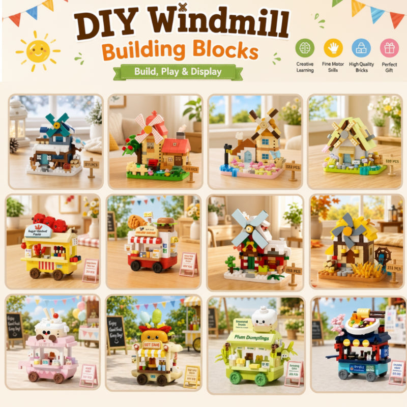 DIY Windmill Building Blocks – Creative & Challenging – Building Blocks Set