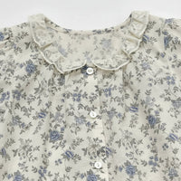 Thumbnail for Vine Print Blouse – Light & Cute – Children's Blouse with Puff Sleeves
