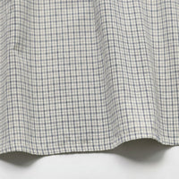 Thumbnail for Check Dress – Soft & breathable – Classic collar with puff sleeves