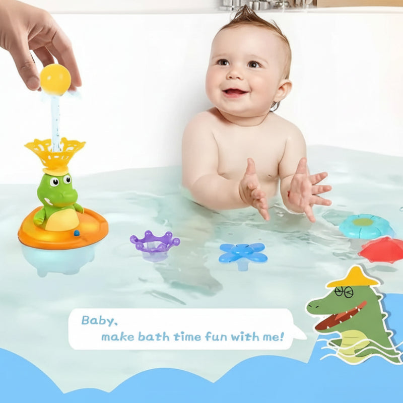 Light Up Crocodile Bath Toy – Interactive & Water Fun – Crocodile Fountain Bath Toys