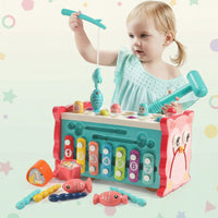 Thumbnail for Montessori Hammering Toy – Motor Skills & Learning – 8-in-1 Play Set