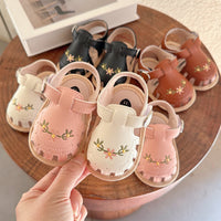 Thumbnail for TinyPetals – Comfort & Style – Baby Sandals with Floral Embroidery