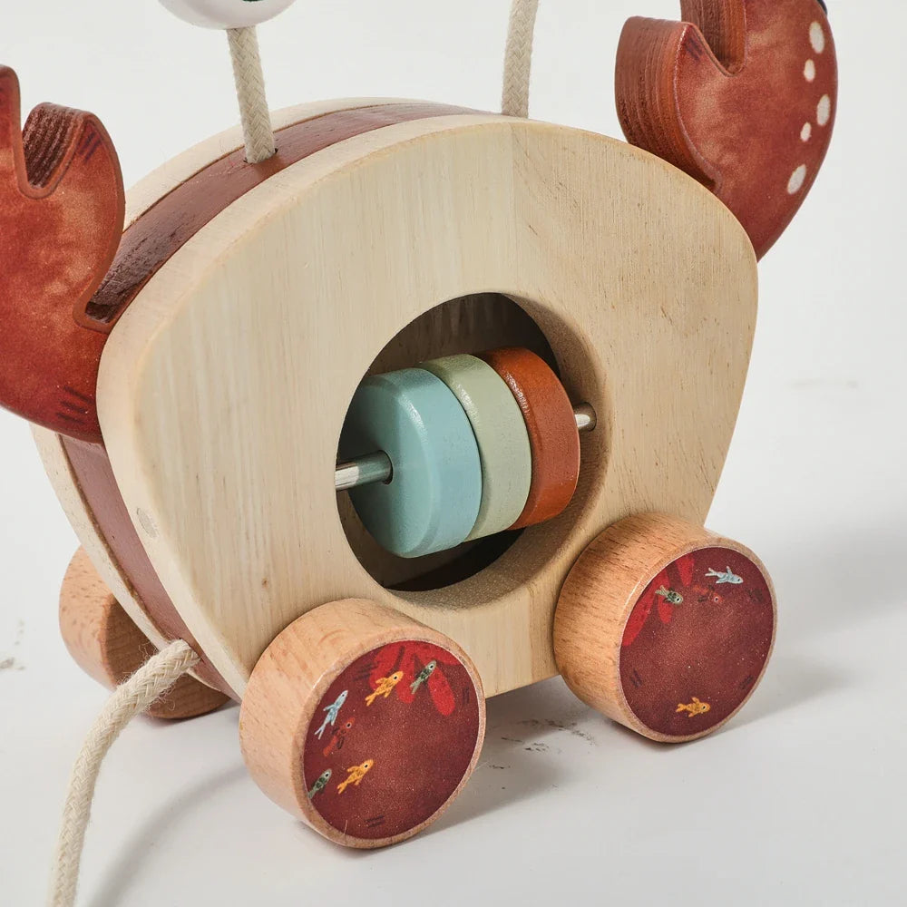 Crab Pull Toy™ – Play & Learn - Wooden Crab