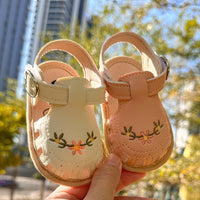 Thumbnail for TinyPetals – Comfort & Style – Baby Sandals with Floral Embroidery