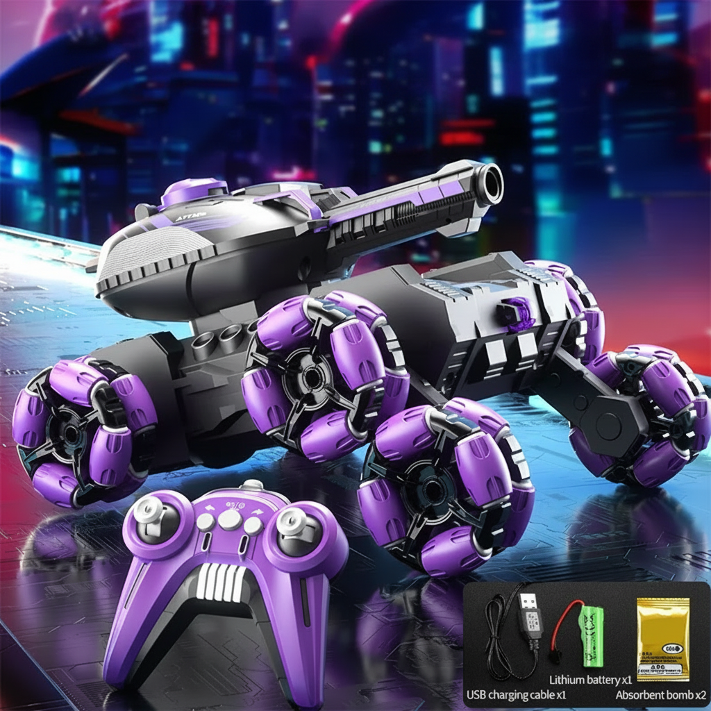 CrazyWheels – Cool & Exciting – RC Tank Truck with Gel Ball Shooter