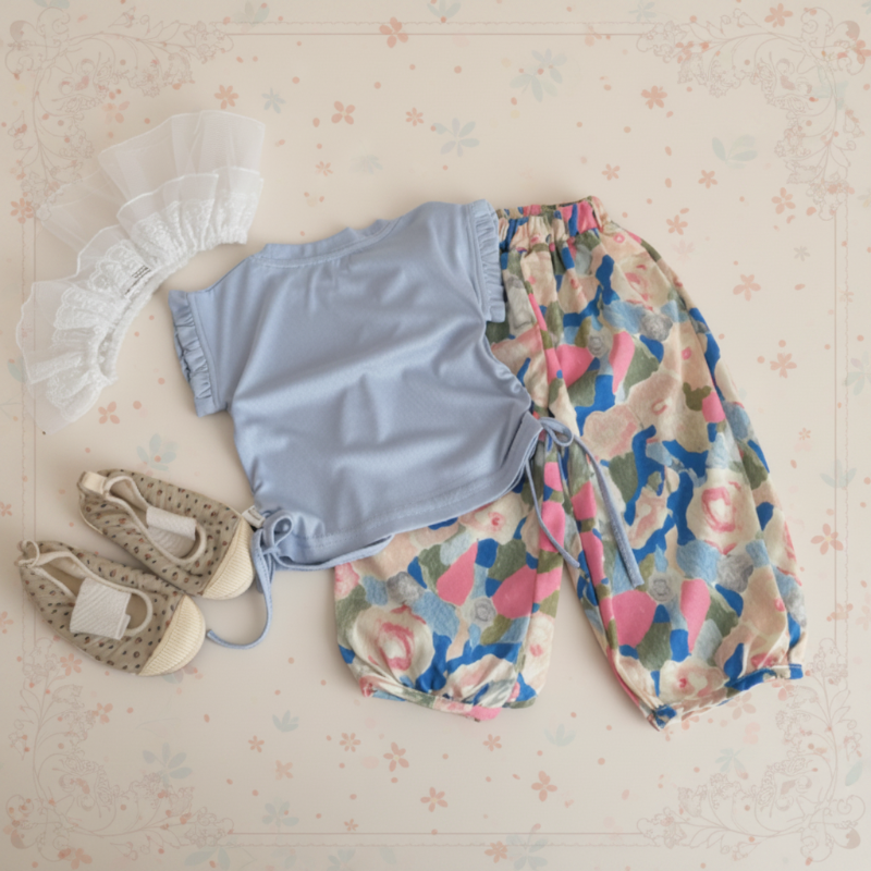 Sleeveless Tops & Pants – Soft & Stylish – Children's Summer Outfit