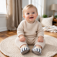 Thumbnail for TinyToes – Soft & Warm – Baby's First Shoes with a Striped Design