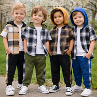 Thumbnail for Boys' Checkered Outfit – Trendy and Comfortable – Checkered Kids' Clothing Set