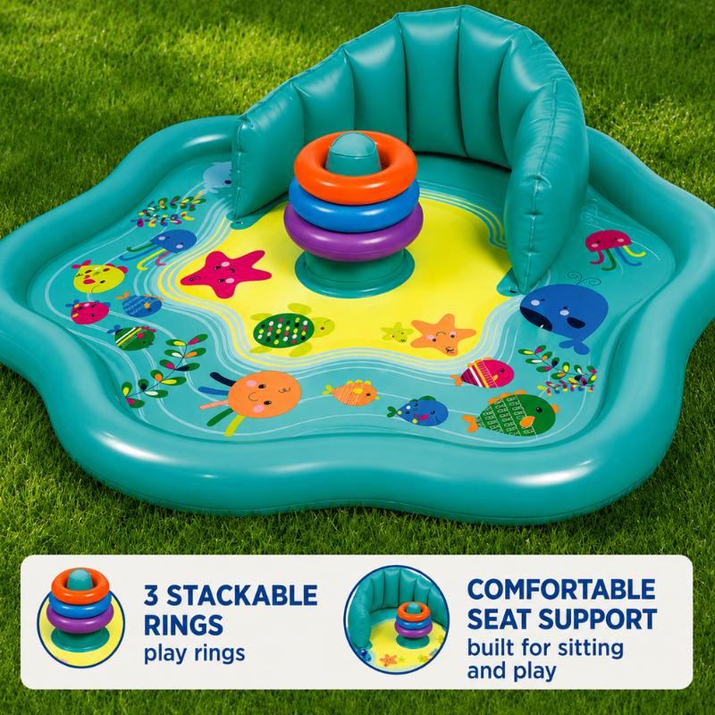 SplashPlay – Safe & Fun – Baby Pool with Sunshade