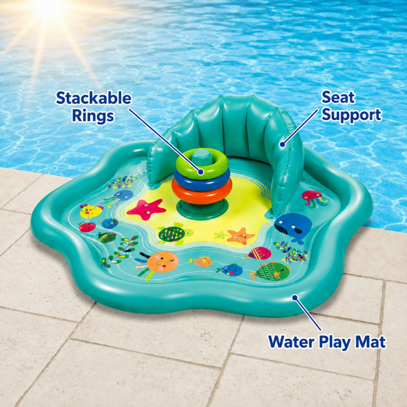 SplashPlay – Safe & Fun – Baby Pool with Sunshade