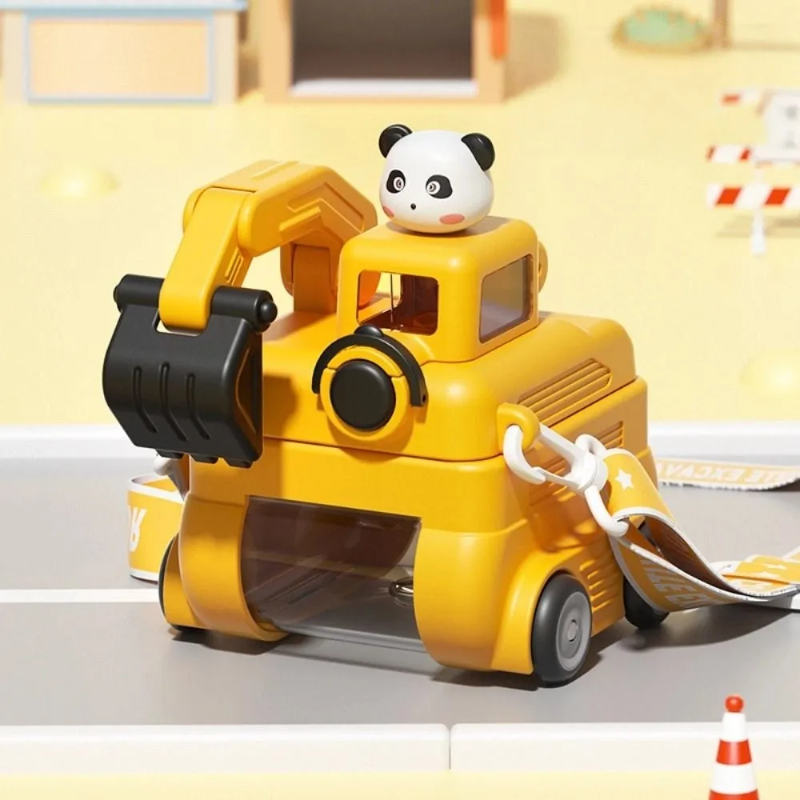 TinyExcavators – Unique & Functional – Excavator Water Bottle with Straw