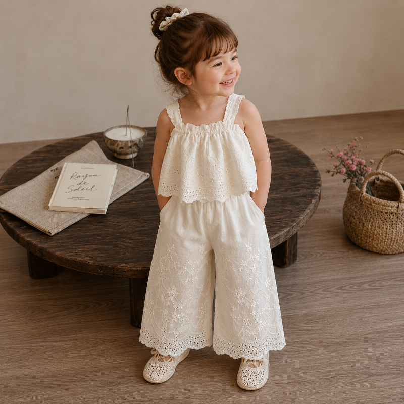 TinyLuxe – Zomerset Lace Top and Wide-Leg Pants