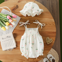 Thumbnail for LittleBlossom – Summer Comfort & Style – Baby Sling Bodysuit with Hat