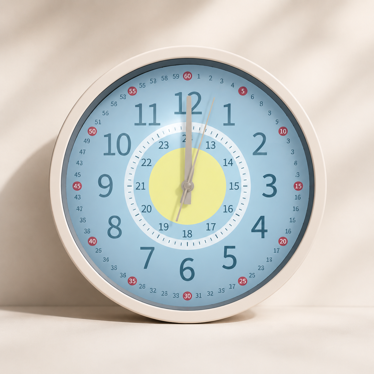 ChildrenTime – Independent & Quiet - Educational Children's Wall Clock