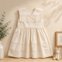 Thumbnail for Sleeveless Dress – Elegant & comfortable – Lace Collar Dress
