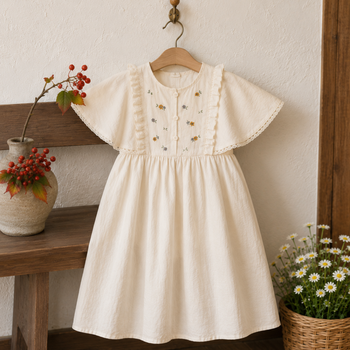 Sleeveless Dress – Elegant & comfortable – Lace Collar Dress