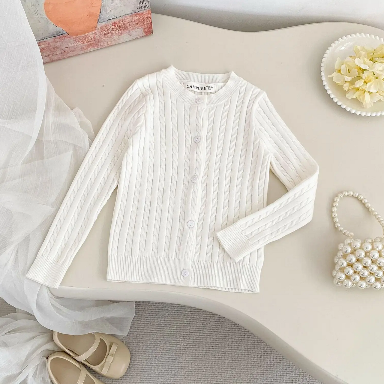 CozyBelle – Elegant & Warm – Knitted Cardigan with Buttons