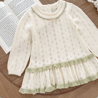Thumbnail for MiniBelle – Elegant & Soft – Knitted Baby Dress with Ruffle Detail