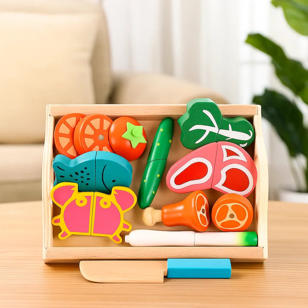 MiniChef – Fun & Creative – Wooden Magnetic Kitchen Play Set