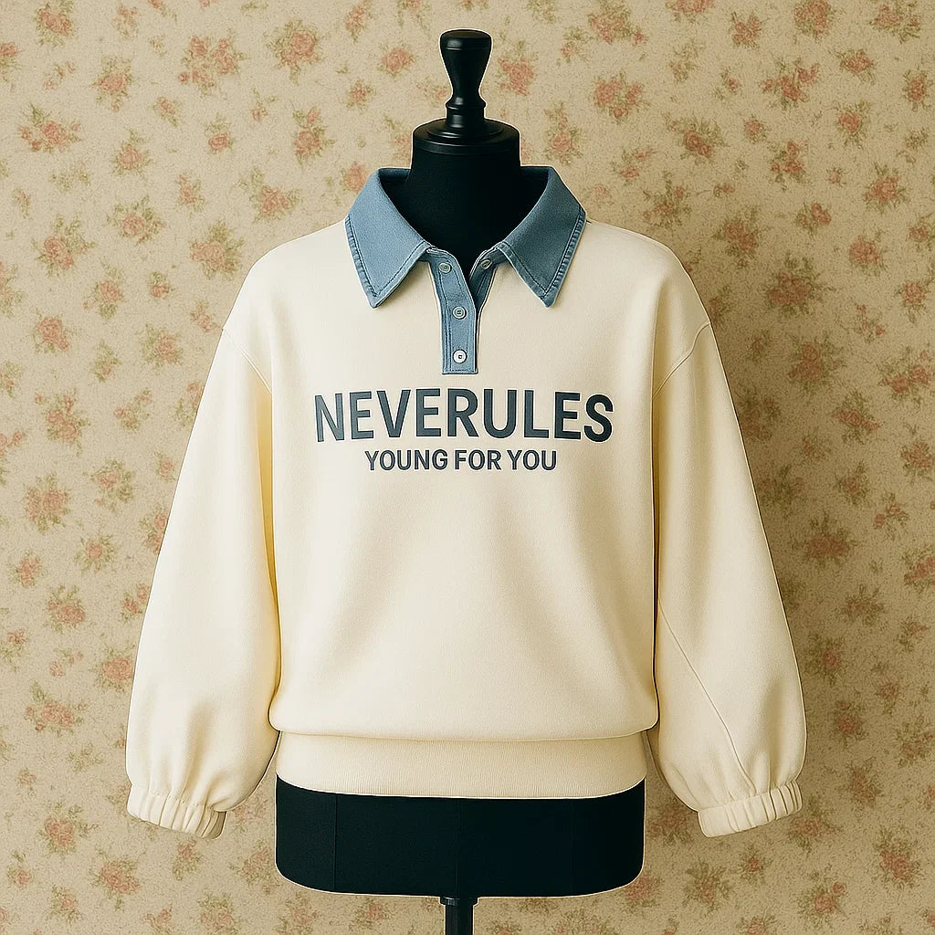 FashionKids – Stylish & Playful – Polo shirt with denim collar