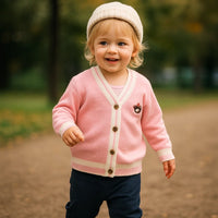 Thumbnail for CozziWear – Warm & Trendy – Knitted Cardigan with Bears