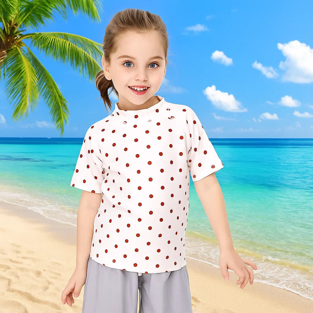 SunnyGuard – Summery & Protective – Anti-UV Children's Swim Shirt with Short Sleeves