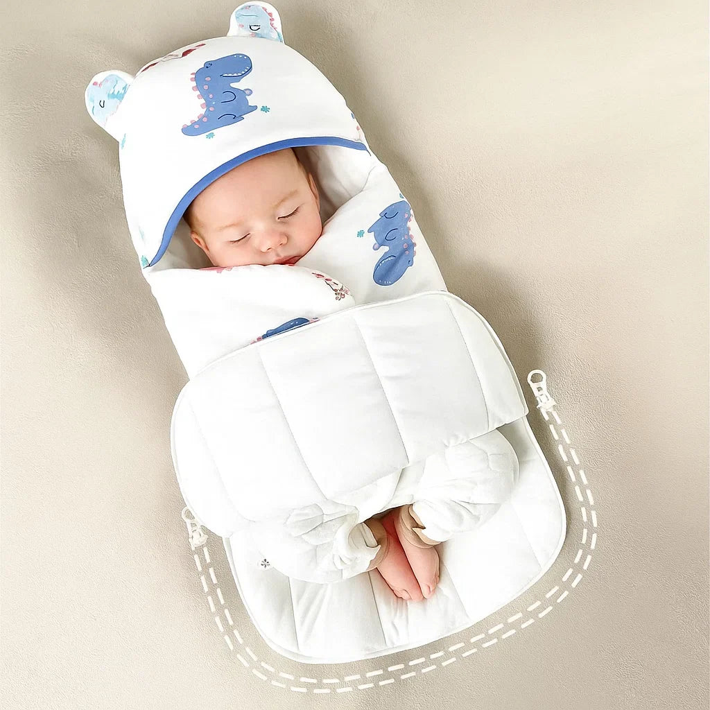 SnuggleBear – Comfort & Convenience – Cotton baby swaddle blanket for swaddling