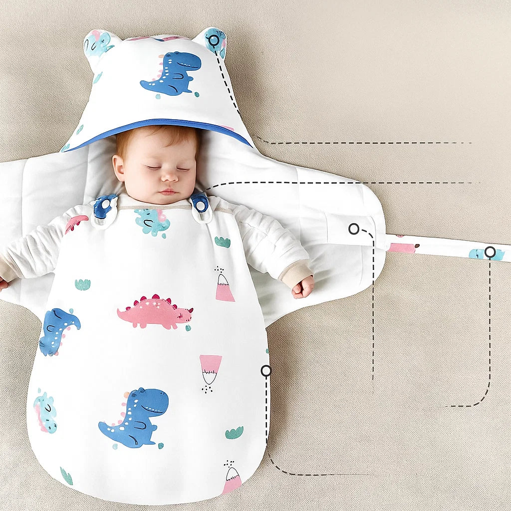 SnuggleBear – Comfort & Convenience – Cotton baby swaddle blanket for swaddling