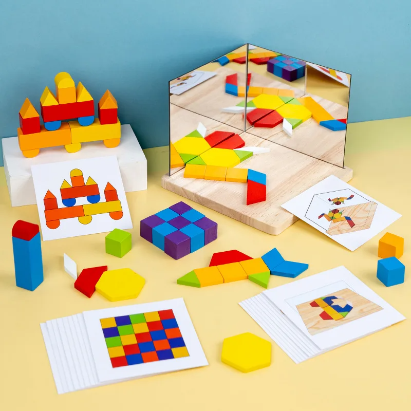 Reflection Play™ – Mirroring & Learning - Puzzle blocks with mirror