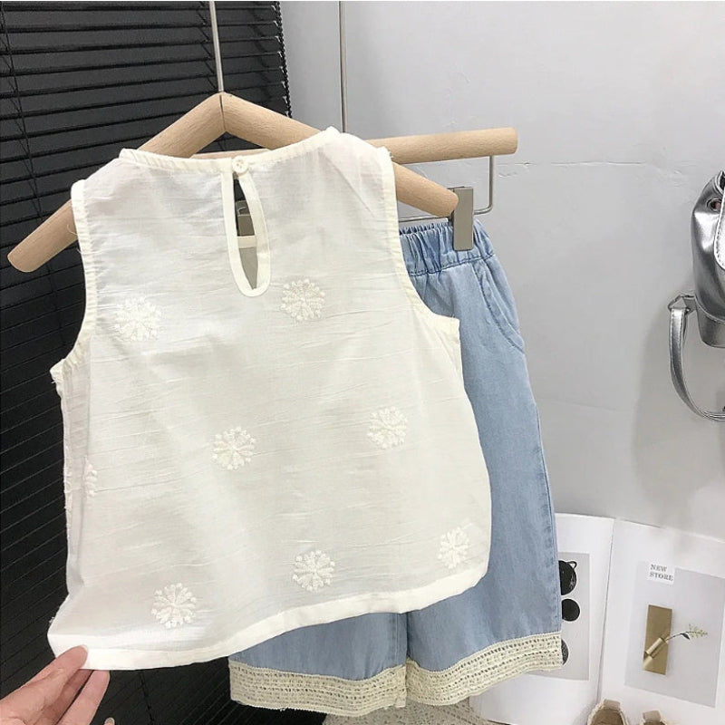 Sleeveless Tops & Pants – Soft & Stylish – Children's Summer Outfit