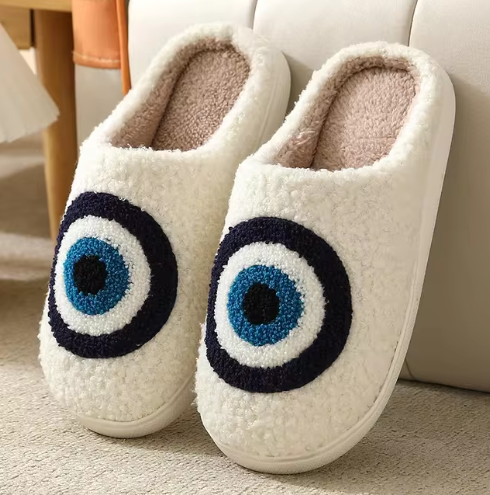 Northern Lights Kids - Warm & Festive - Plush patterned Christmas slippers