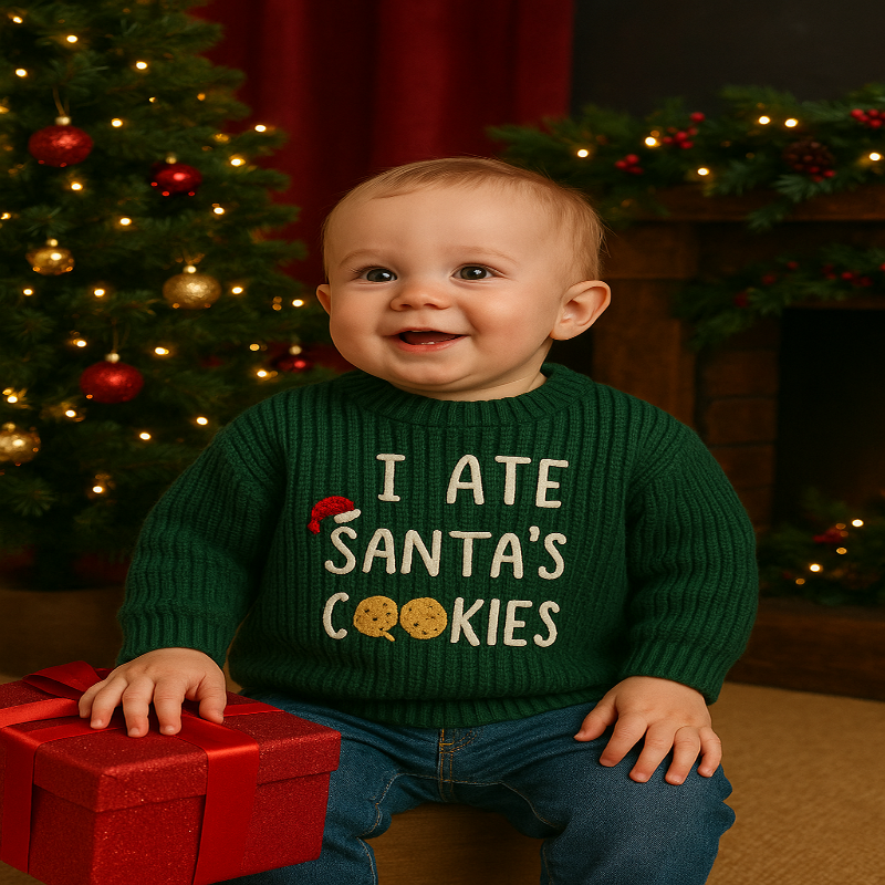 JoyKnit – Cozy & Warm - Christmas sweater with text